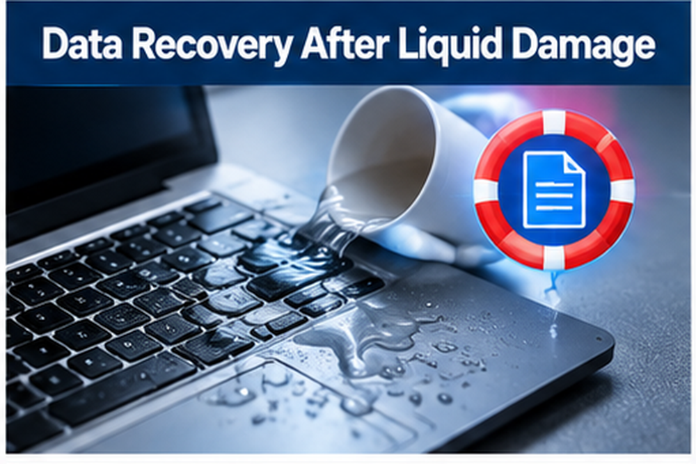Data recovery after liquid damage