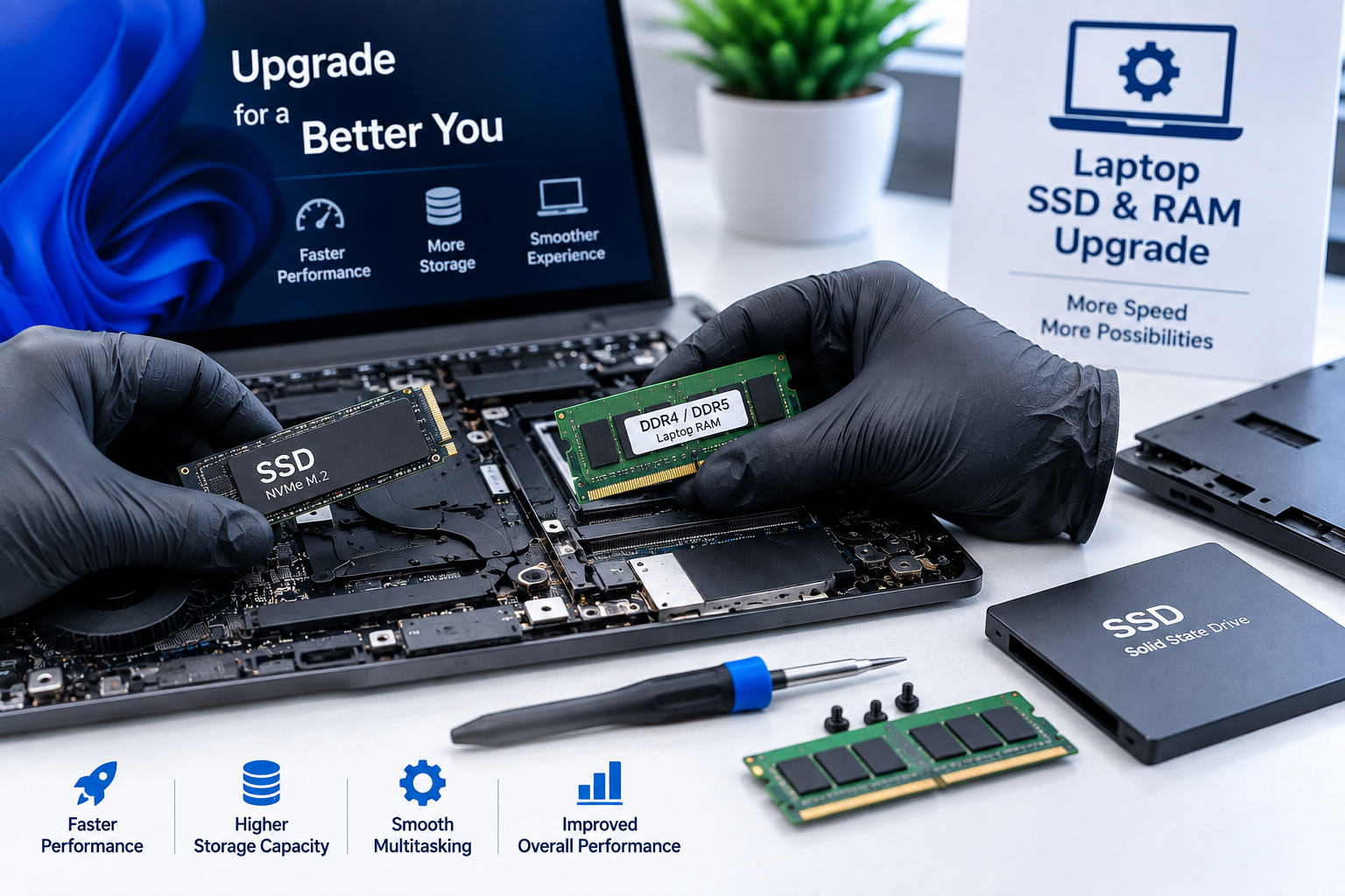 Laptop SSD & RAM Upgrade